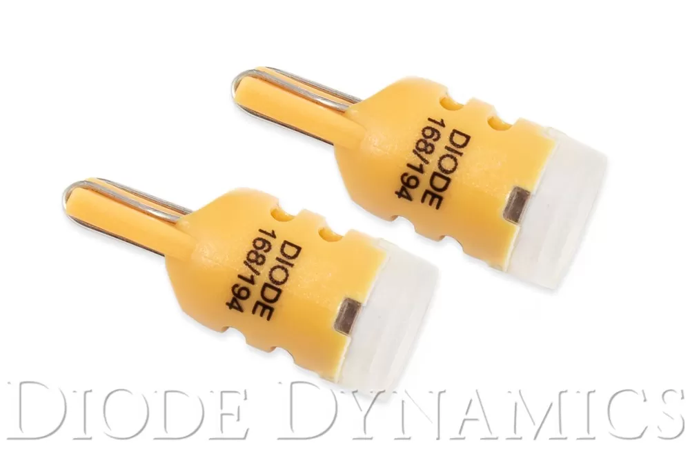 Diode Dynamics 194 LED Bulb HP3 LED Amber Short Pair - DD0325P