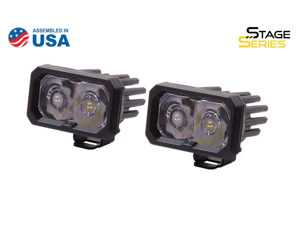 Diode Dynamics Stage Series 2 Inch LED Pod, Pro White Spot Standard ABL Pair - DD6419P