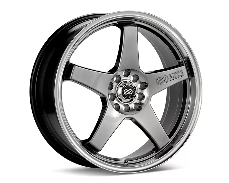 Enkei EV5 Wheel Performance Series Hyper Black w/ Machined Lip 17x7 5x100/114.3 38mm - 446-770-0238HB