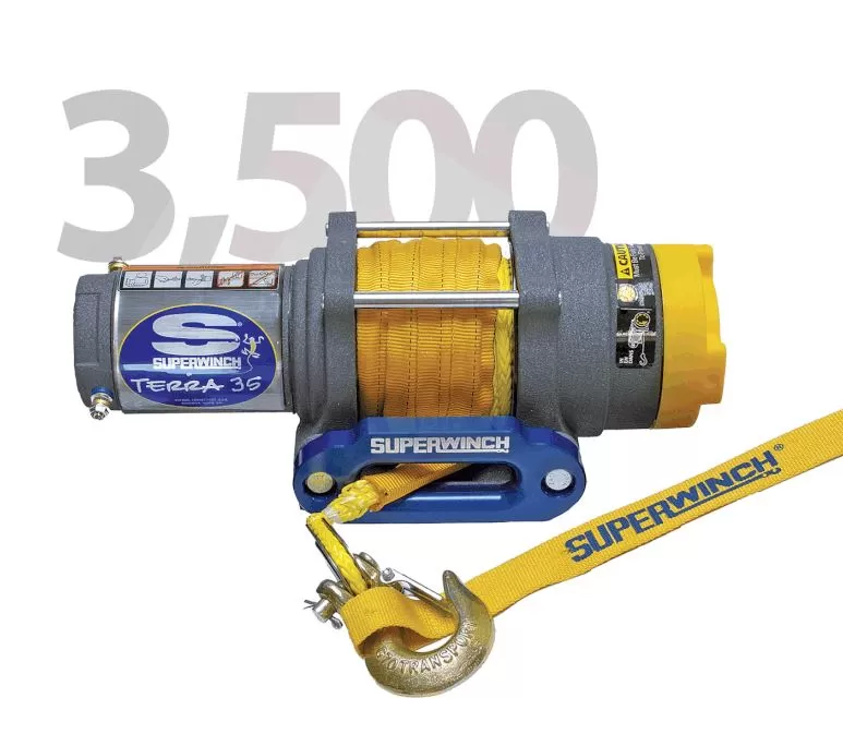 Superwinch 3500 LBS 12 VDC 3/16in x 50ft Synthetic Rope Terra 35SR Winch - 1135230