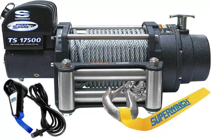Superwinch 17500 LBS 12 VDC 1/2in x 90ft Steel Rope Tiger Shark 17500 Winch - 1517200