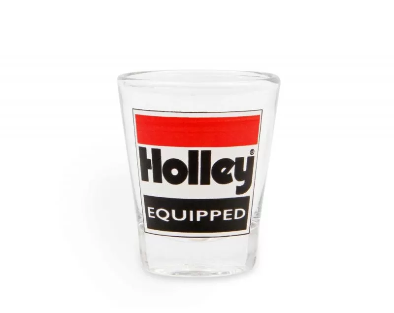 2 OZ SHOT GLASS W/HOLLEY EQUIPPED LOGO - 36-487