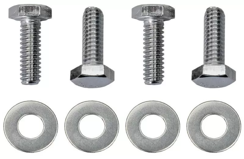 Trans-Dapt Performance 1/4 in.-20 x 1 in. HEX HEAD Valve Cover Bolts and Washers (set of 4)-CHROME - 9406