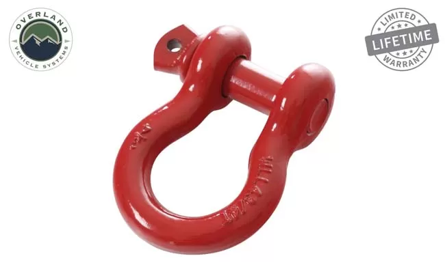 Overland Vehicle System Recovery Shackle 3/4" 4.75 Ton Red - 19019904