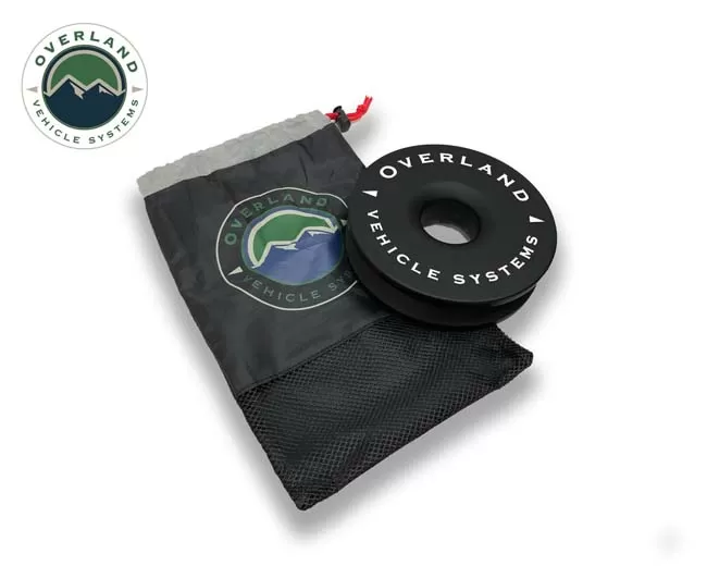 Overland Vehicle System Recovery Ring 6.25" 45,000 lb. Black With Storage Bag - 19240004