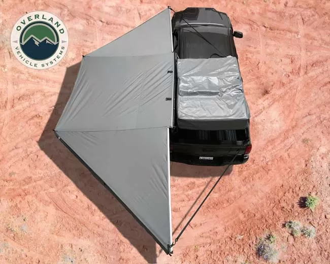 Overland Vehicle System Nomadic Awning 180 Dark Gray Cover With Black Transit Cover and Brackets - 19609907