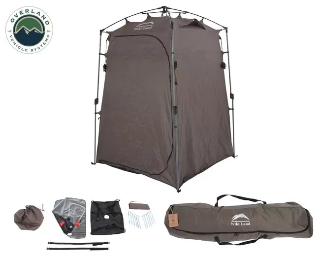Overland Vehicle System Wild Land Camping Gear Changing Room With Shower and Storage Bag - 26019910