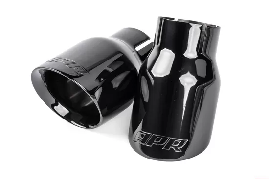APR 3.5" Diamond Black Double Walled Slashcut Tips - TPK0008