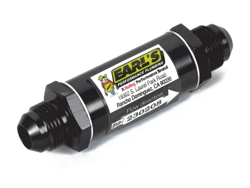 Earl's Performance BLACK ANO -6 AN 140 MIC SCREEN OIL FILTER - AT230306ERL