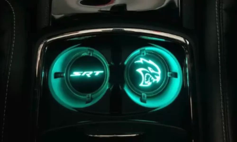 X Lume Challenger Hellcat Illuminated Cup Holder Swap N Glow For 2015-2021 Challenger RGB Color Shift W/RF - CH-SG-A-RFC