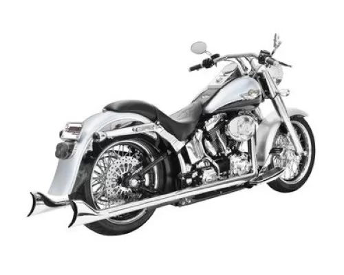 Freedom Performance Exhaust Sharktail Signature True Dual System 32" Chrome w/ Chrome Tip for Softail Models - HD00203