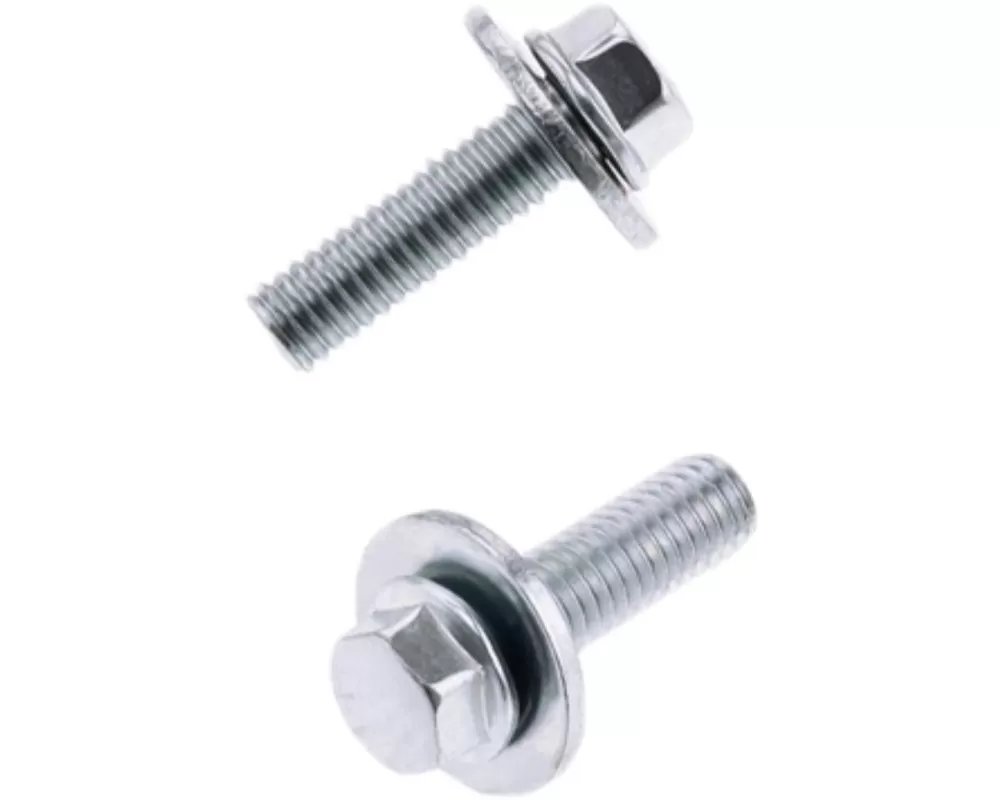 Bolt Motorcycle 8MM Hex Head Flange Bolt 6X1.0X20MM With 20MM Washer - 10/Pack - 024-11620