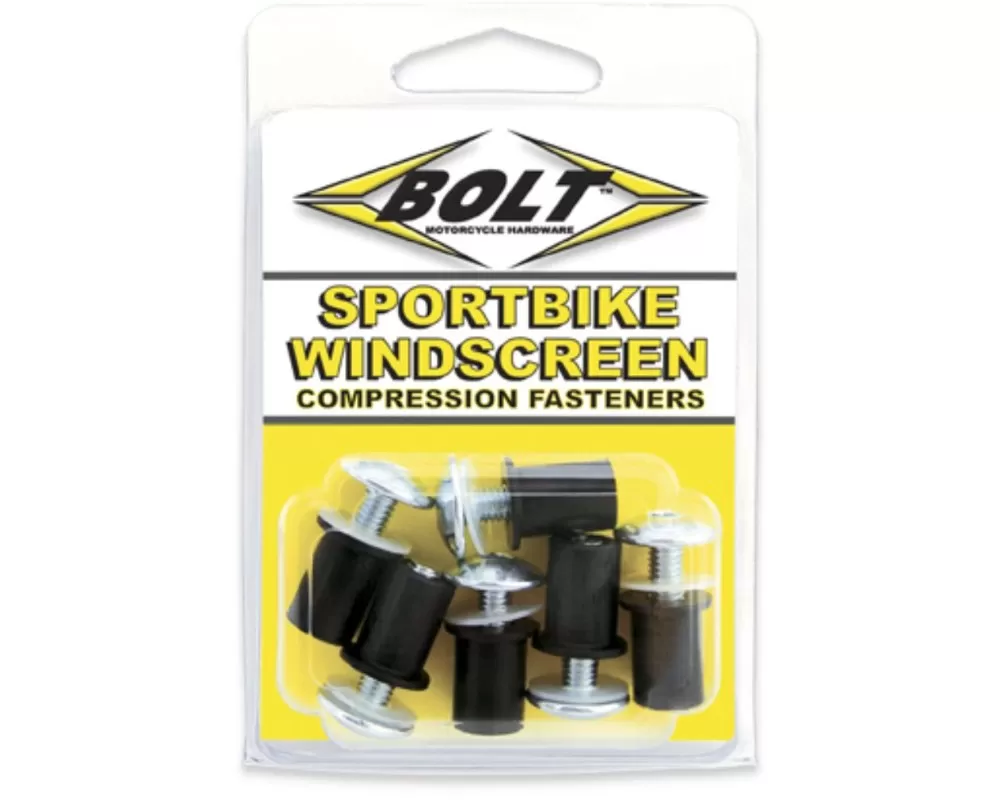 Bolt Motorcycle Windscreen Fasteners 6 Pack - 2009-WSF