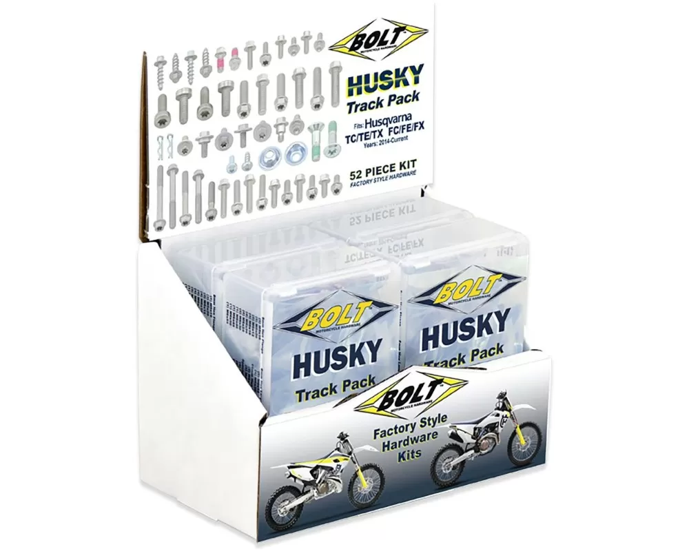Bolt Motorcycle Pop Display Track Pack Husky - 6/Pack - 6TP-HSK