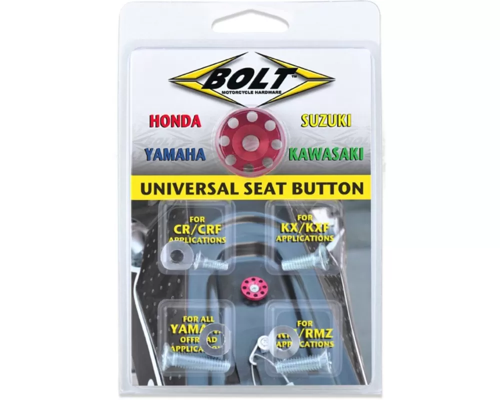 Bolt Motorcycle Anodized Seat Button For Honda | Suzuki | Yamaha | Kawasaki Off-Road Models - BMH-SB
