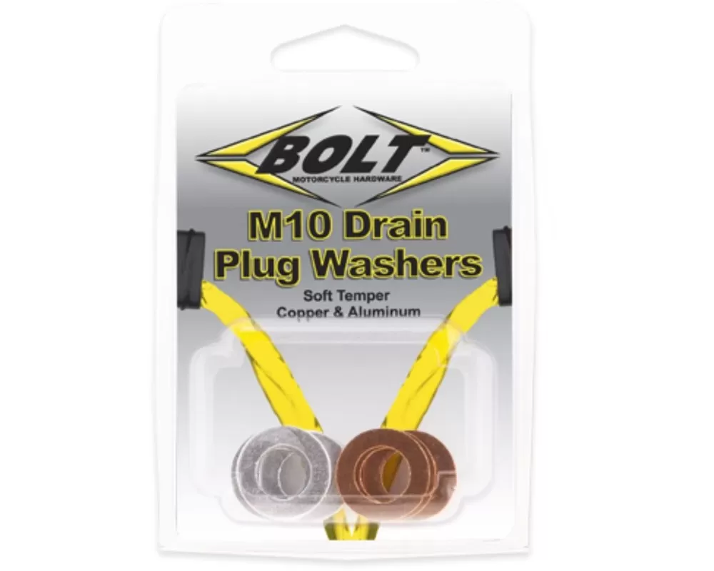 Bolt Motorcycle Crush Washers 10X18MM 5 Aluminum & 5 Copper - 10/Pack - DPWM10.18-10