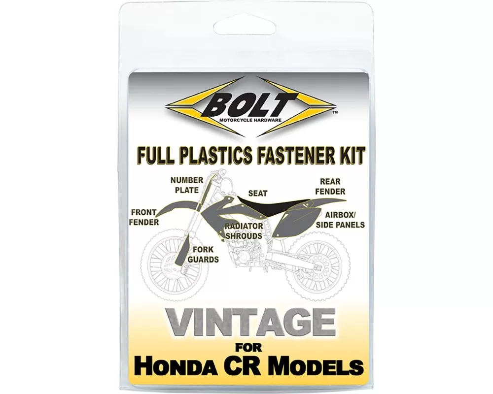 Bolt Motorcycle Full Plastic Fastener Honda CR250R | CR125R 1990-1992 - HON-9092102