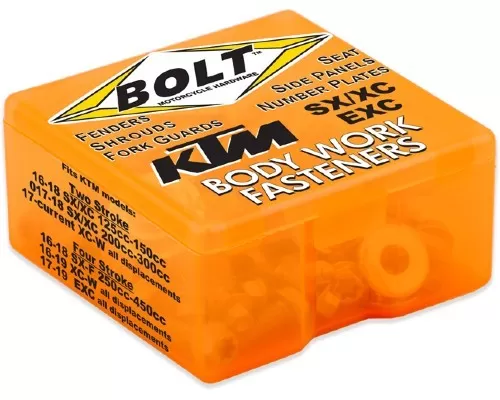 Bolt Motorcycle Full Plastic Fastener Kit KTM 450 SX-F|350 SX-F|250 SX-F|450 XC-F|350 XC-F|250 XC-F 2019-2020 | 500 EXC-F 2020 - KTM-PFK2