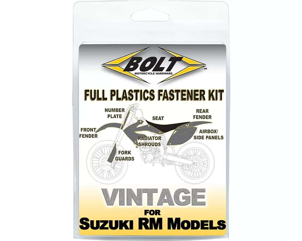 Bolt Motorcycle Full Plastic Fastener Suzuki RM 250 | 125 1993-1995 - SUZ-9395103