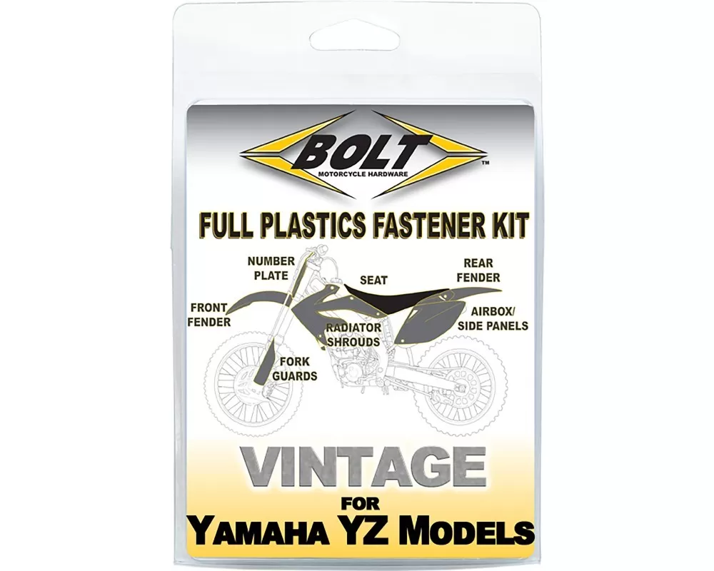 Bolt Motorcycle Full Plastic Fastener Yamaha YZ 490 | 125 | 250 1987-1990 - YAM-8790101