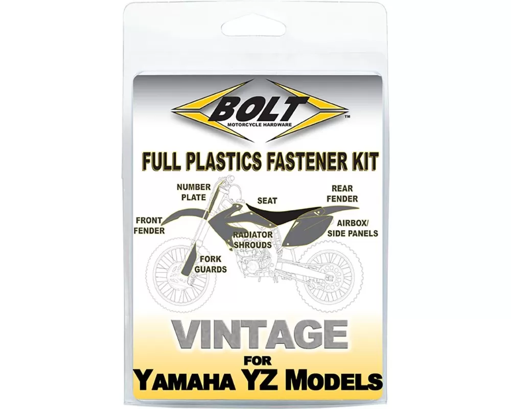 Bolt Motorcycle Full Plastic Fastener Yamaha YZ 125 | 250 1993-1995 - YAM-9395103