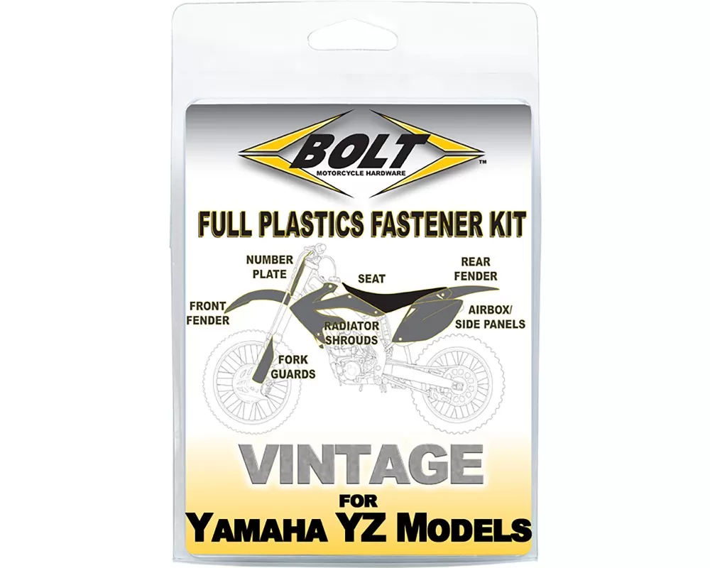 Bolt Motorcycle Full Plastic Fastener Yamaha YZ-F 1998-2002 - YAM-9802201