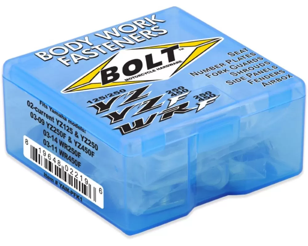 Bolt Motorcycle Full Plastic Fastener Kit Yamaha YZ 125/250 2002+ | YZ 250F/450F 2003-2009 | WR250F 2003-2014 | WR450F 2003-2011 - YAM-PFK1