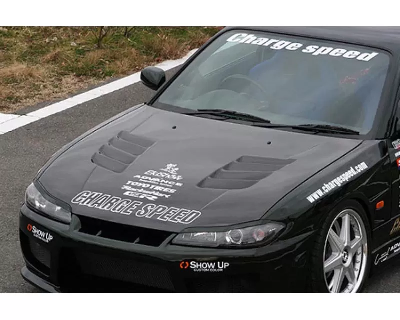 Charge Speed  Type-2 Vented FRP Hood (Japanese FRP) Nissan Silvia S15 99-05 - BCN499-CS707HFV2