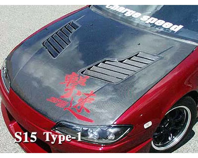 Charge Speed Vented FRP Hood (Japanese FRP) Nissan Silvia S15 99-05 - BCN499-CS707HFV