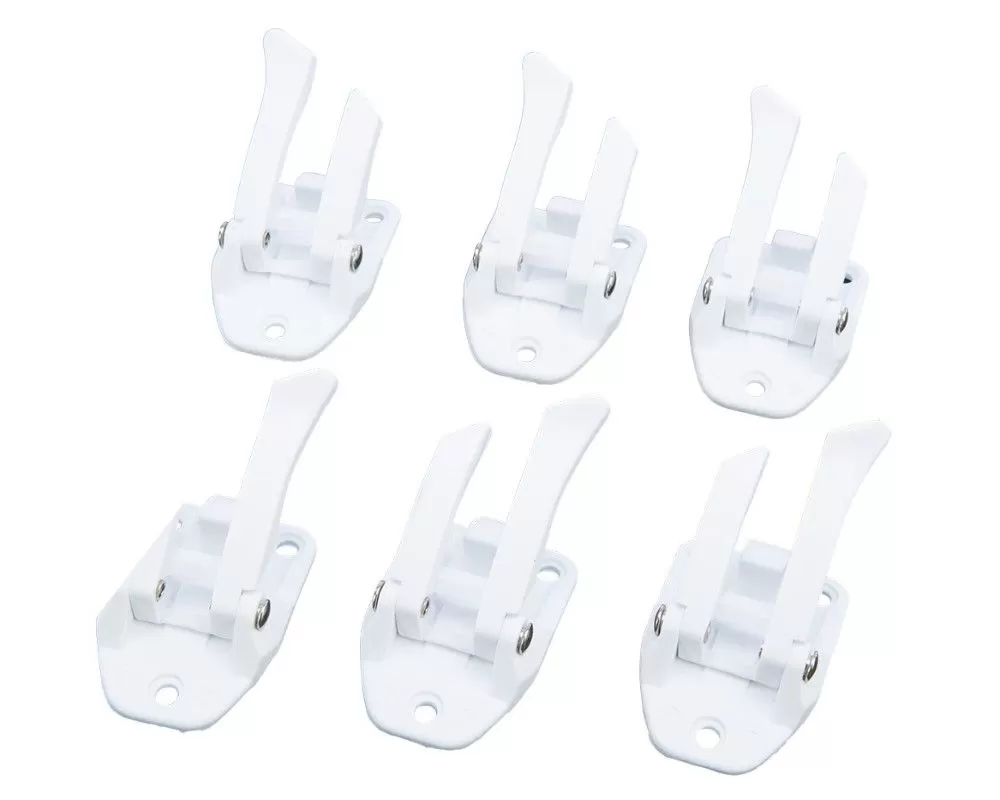 Fly Racing 6pc Youth Kinetic|Maverik Boot Buckle/Lever Kit Sz 01-06 - White - 360-5061