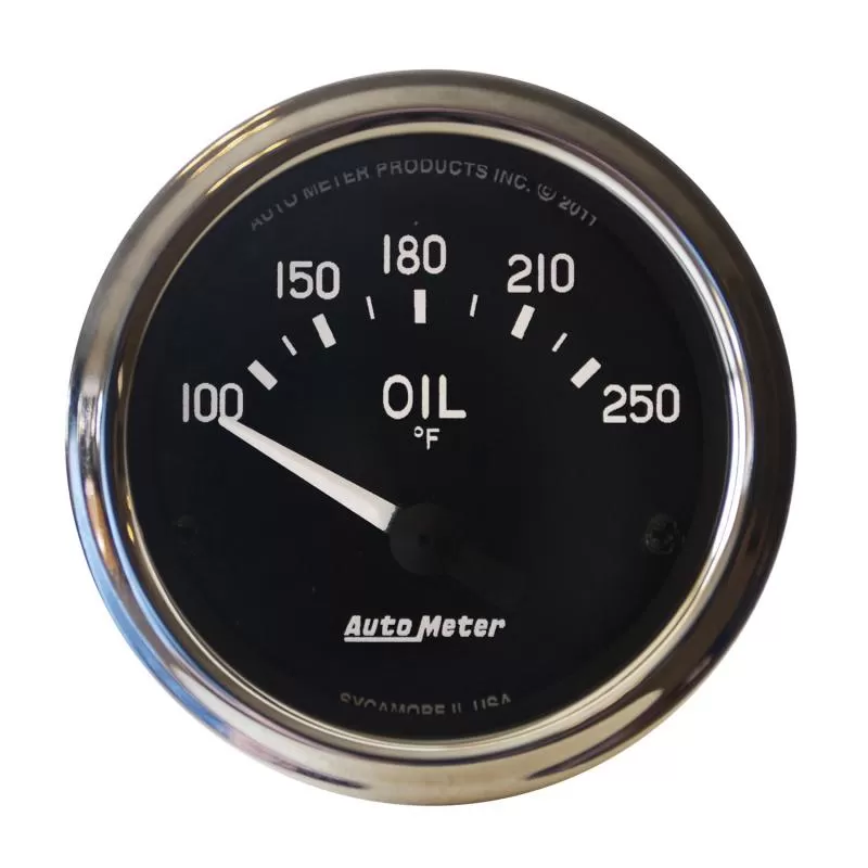 AutoMeter GAUGE; OIL TEMP; 2 1/16in.; 100-250deg.F; ELECTRIC; COBRA - 201018