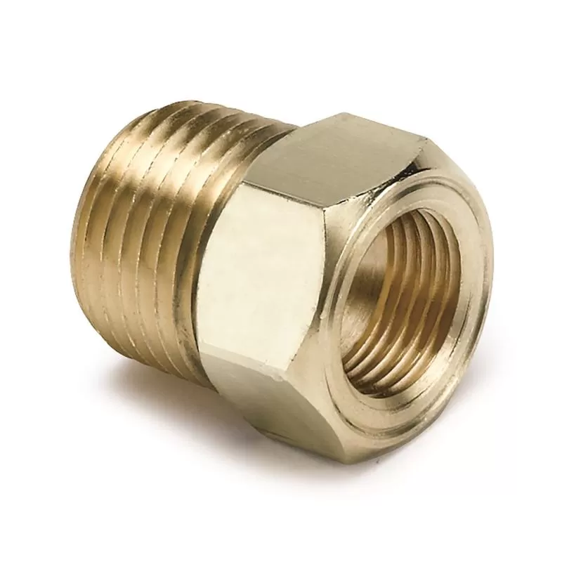AutoMeter FITTING; ADAPTER; 1/2in. NPT MALE; BRASS; FOR MECH.TEMP. GAUGE - 2264