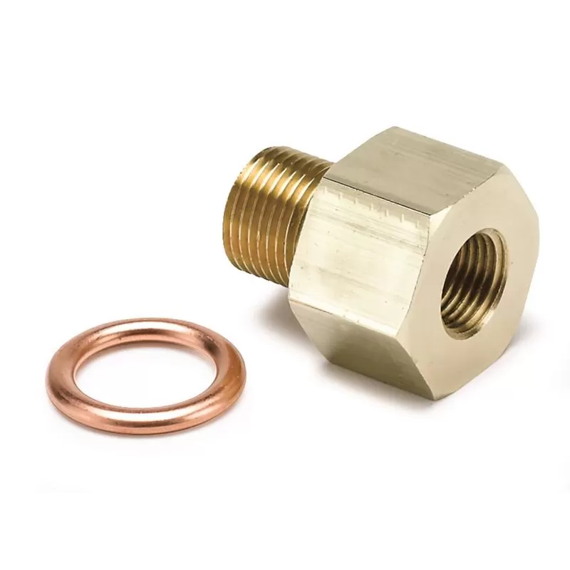 AutoMeter FITTING; ADAPTER; METRIC; M12X1 MALE TO 1/8in. NPTF FEMALE; BRASS - 2266