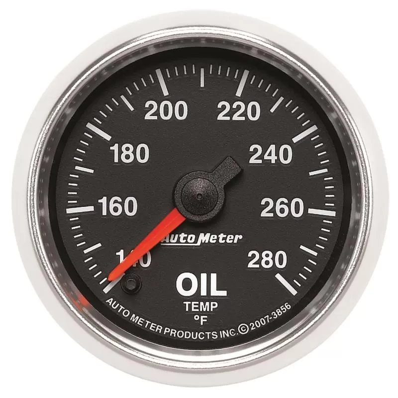 AutoMeter GAUGE; OIL TEMP; 2 1/16in.; 140-280deg.F; DIGITAL STEPPER MOTOR; GS - 3856