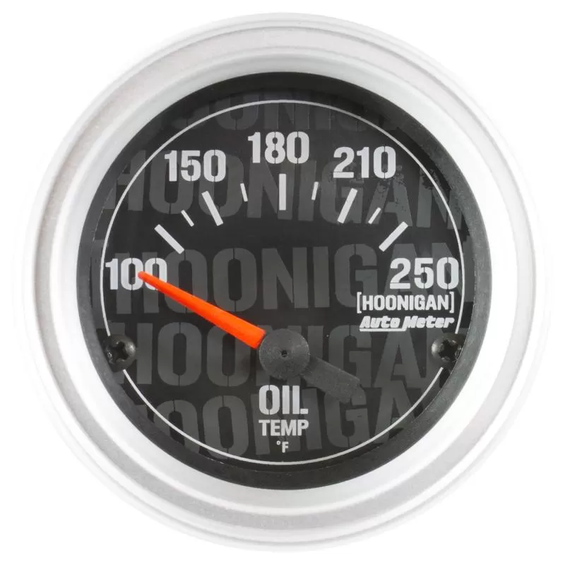 AutoMeter GAUGE; OIL TEMP; 2 1/16in.; 100-250deg.F; ELECTRIC; HOONIGAN - 4347-09000