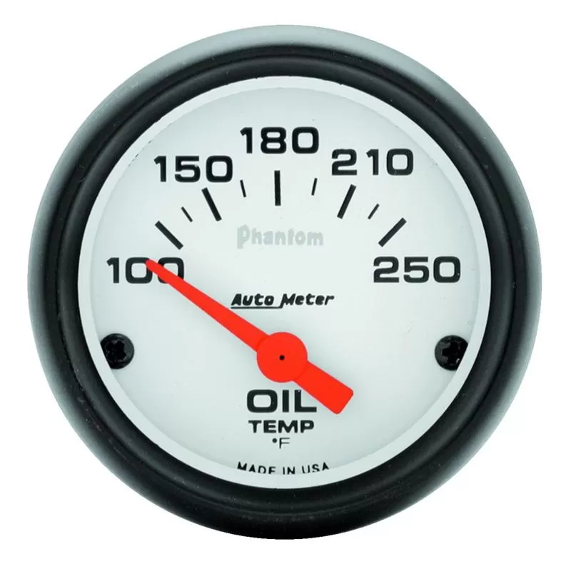 AutoMeter GAUGE; OIL TEMP; 2 1/16in.; 100-250deg.F; ELECTRIC; PHANTOM - 5747