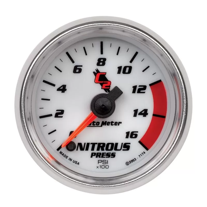 AutoMeter GAUGE; NITROUS PRESSURE; 2 1/16in.; 1600PSI; DIGITAL STEPPER MOTOR; C2 - 7174