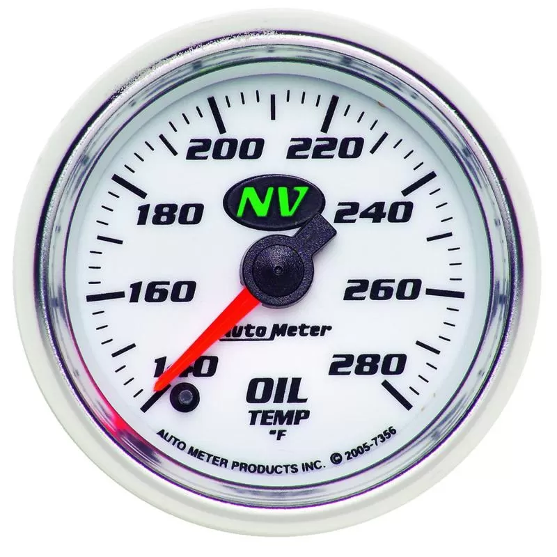 AutoMeter GAUGE; OIL TEMP; 2 1/16in.; 140-280deg.F; DIGITAL STEPPER MOTOR; NV - 7356