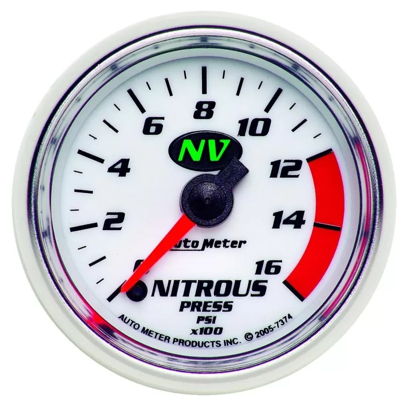 AutoMeter GAUGE; NITROUS PRESSURE; 2 1/16in.; 1600PSI; DIGITAL STEPPER MOTOR; NV - 7374