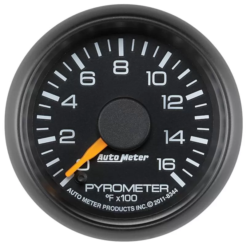 AutoMeter GAUGE; PYROMETER (EGT); 2 1/16in.; 1600deg.F; STEPPER MOTOR; GM FACTORY MATCH - 8344