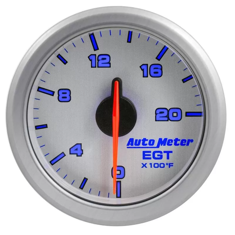 AutoMeter 2-1/16in. E.G.T; 0-2000`F; AIRDRIVE; SILVER - 9145-UL
