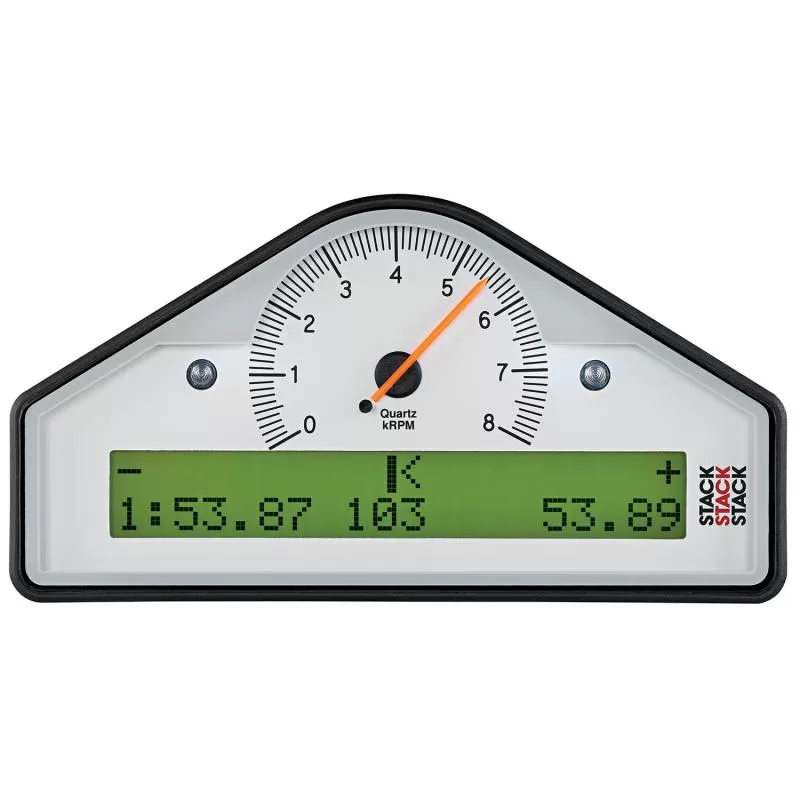 AutoMeter STREET DASH; WHT; 0-8K RPM (BAR; DEG. C; KM/H) - ST8130-B-EC