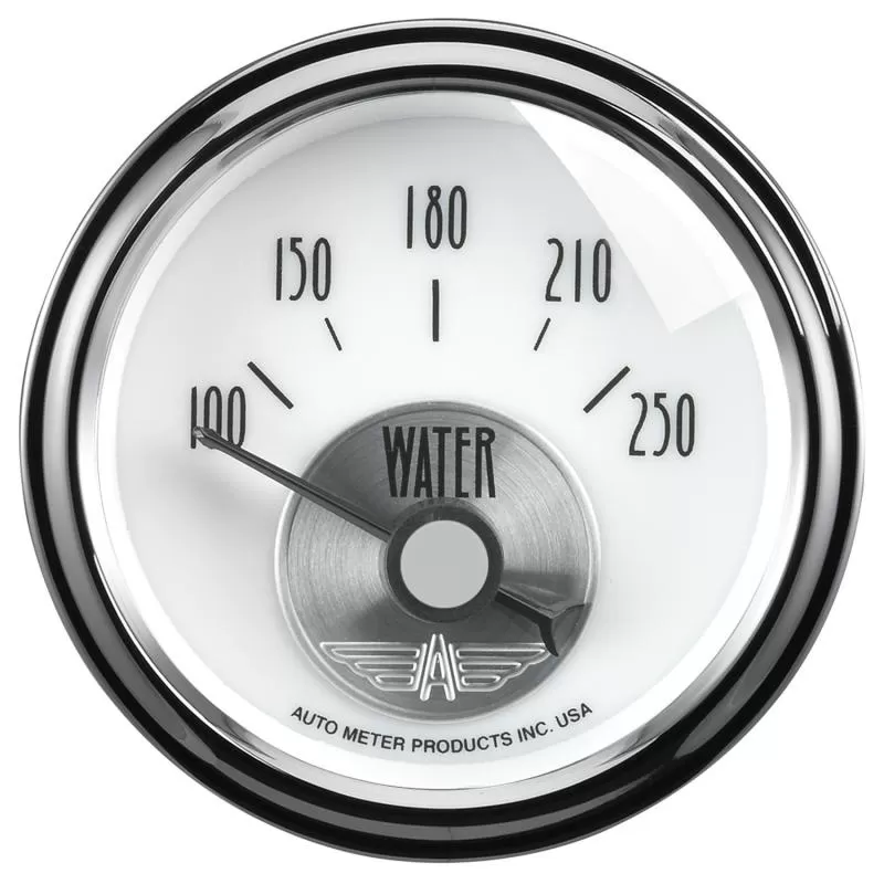 AutoMeter GAUGE; WATER TEMP; 2 1/16in.; 250deg.F; ELEC; PRESTIGE PEARL - 2039