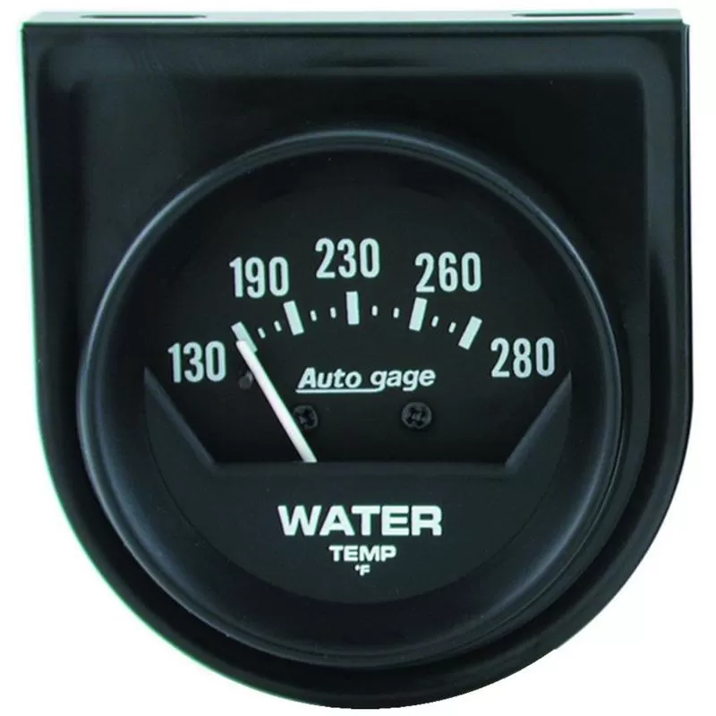 AutoMeter GAUGE CONSOLE; WATER TEMP; 2in.; 280deg.F; MECH; SHORT SWEEP; BLACK; AUTOGAGE - 2361