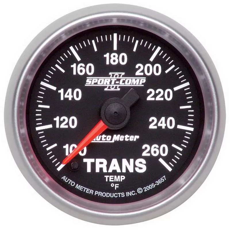 AutoMeter GAUGE; TRANSMISSION TEMP; 2 1/16IN.; 100-260 F; DIGITAL STEPPER MOTOR; SPORT-COM - 3657