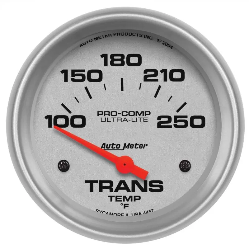 AutoMeter GAUGE; TRANSMISSION TEMP; 2 5/8in.; 100-250deg.F; ELECTRIC; ULTRA-LITE - 4457