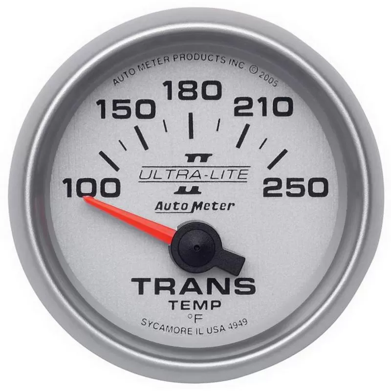 AutoMeter GAUGE; TRANSMISSION TEMP; 2 1/16in.; 100-250deg.F; ELECTRIC; ULTRA-LITE II - 4949