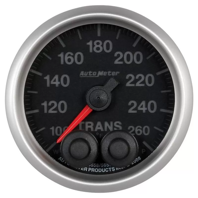 AutoMeter GAUGE; TRANS TEMP; 2 1/16in.; 260deg.F; STEPPER MOTOR W/PEAK/WARN; ELITE - 5658