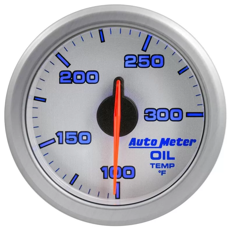 AutoMeter 2-1/16in. OIL TEMP; 100-300`F; AIRDRIVE; SILVER - 9140-UL