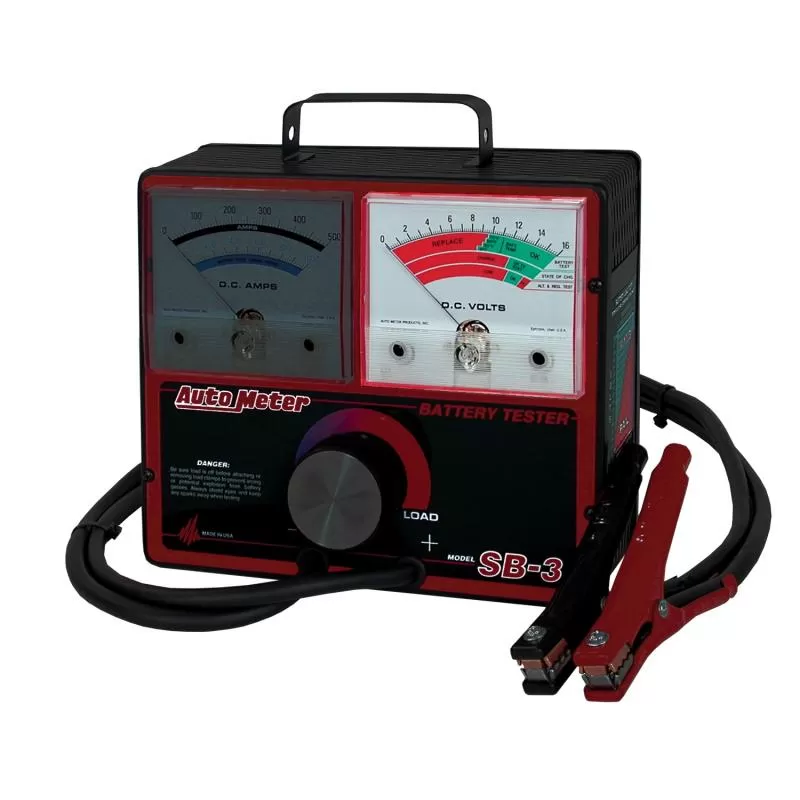 AutoMeter BATTERY TESTER; 500 AMP FOR 12 VOLT SYSTEMS - SB-3